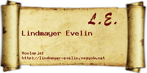 Lindmayer Evelin névjegykártya